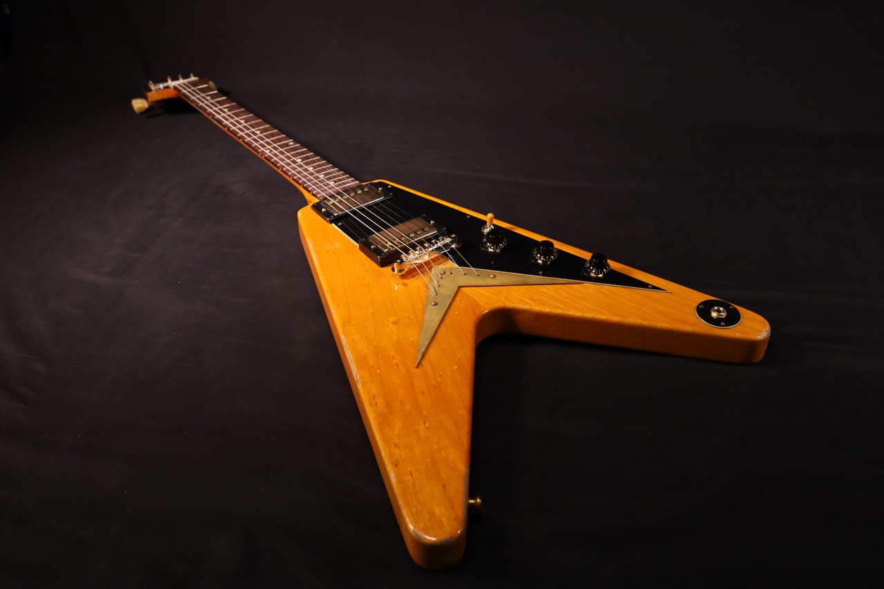 Gibson Custom Shop CUSTOM ORDER 58 Korina Flying V Black Pcikguard