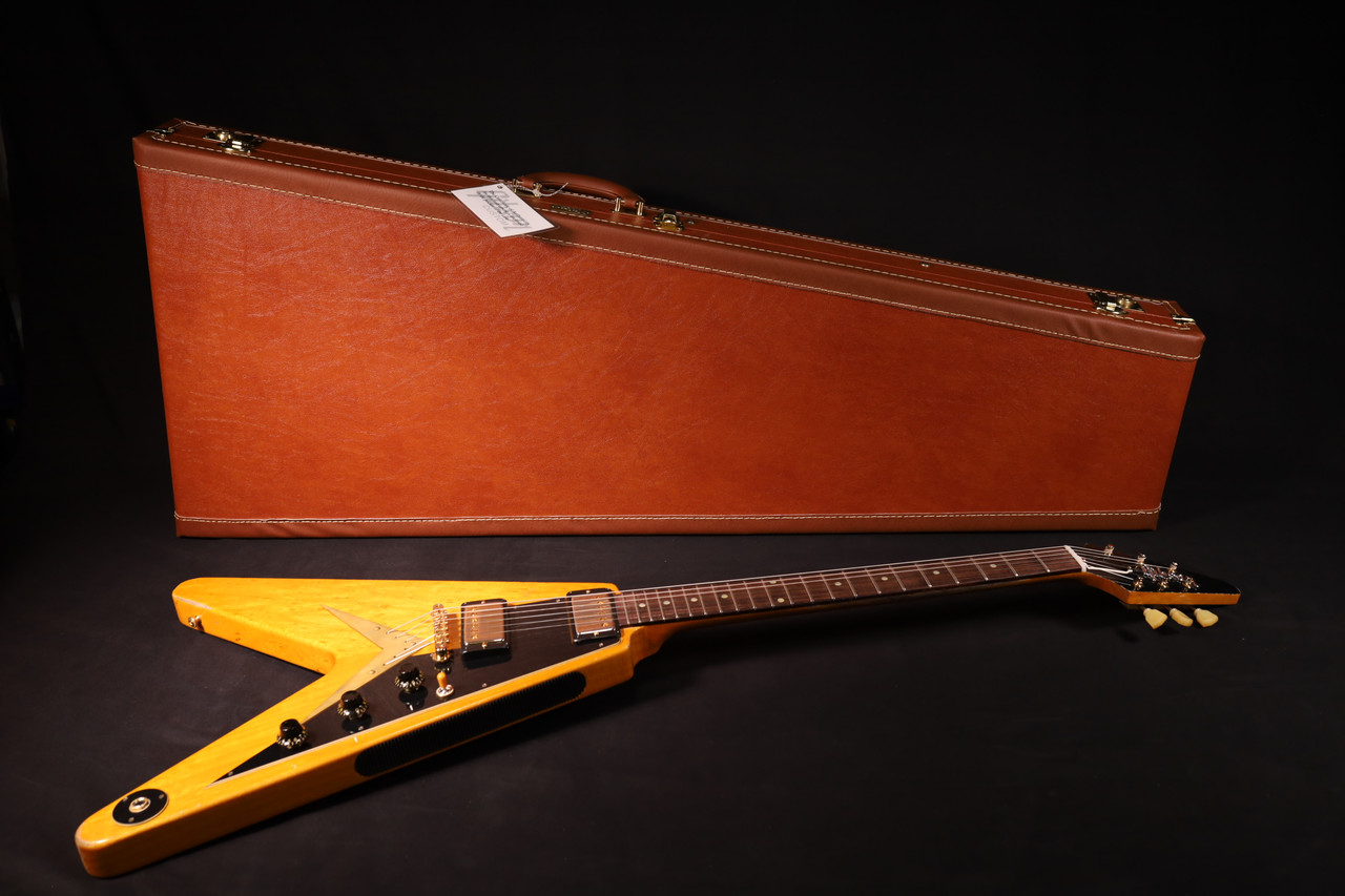 Gibson Custom Shop CUSTOM ORDER 58 Korina Flying V Black Pcikguard