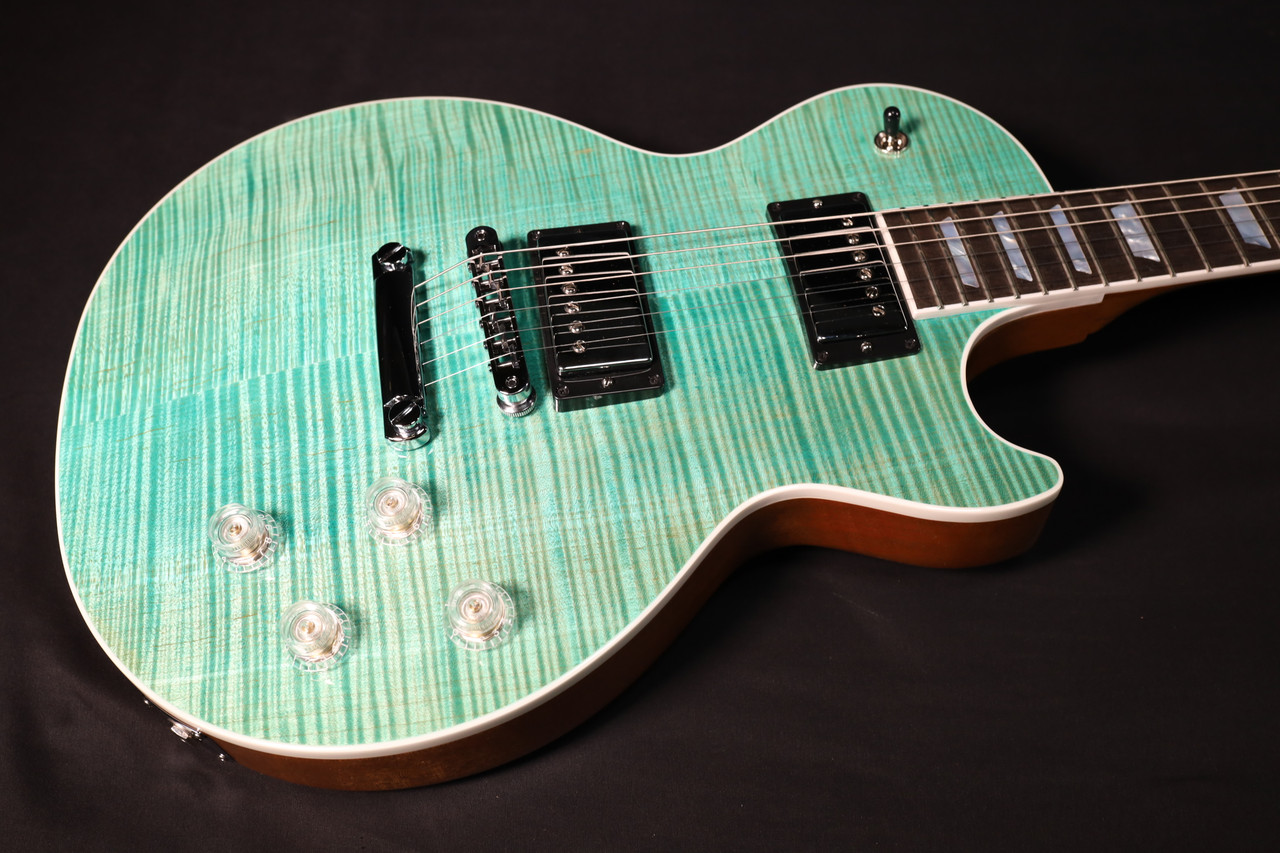Gibson Les Paul Modern Figured Seafoam Green USA - LPM01SFCH1 124