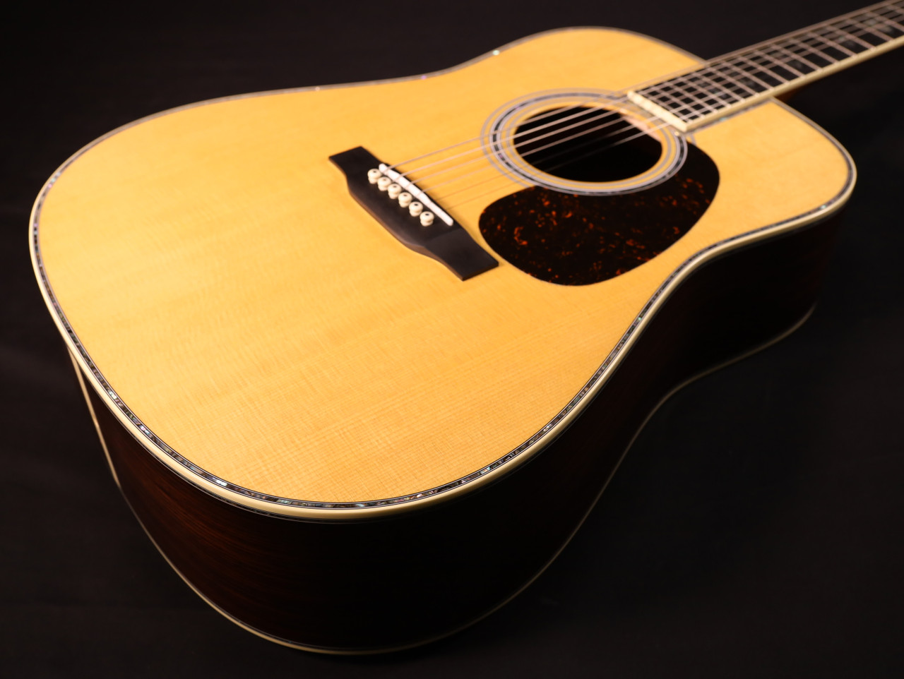 Martin D-45 USA Dreadnought Acoustic Guitar with Case - Natural
