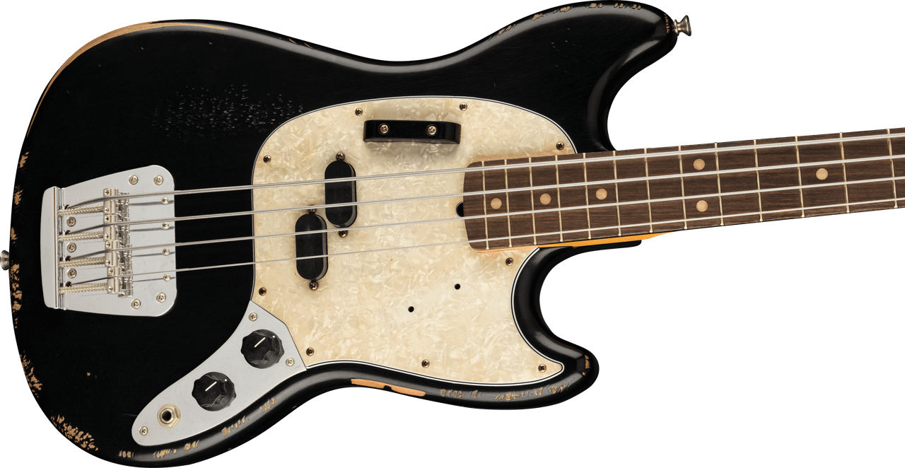 Fender JMJ Road Worn Mustang Bass Black - Liberty Music