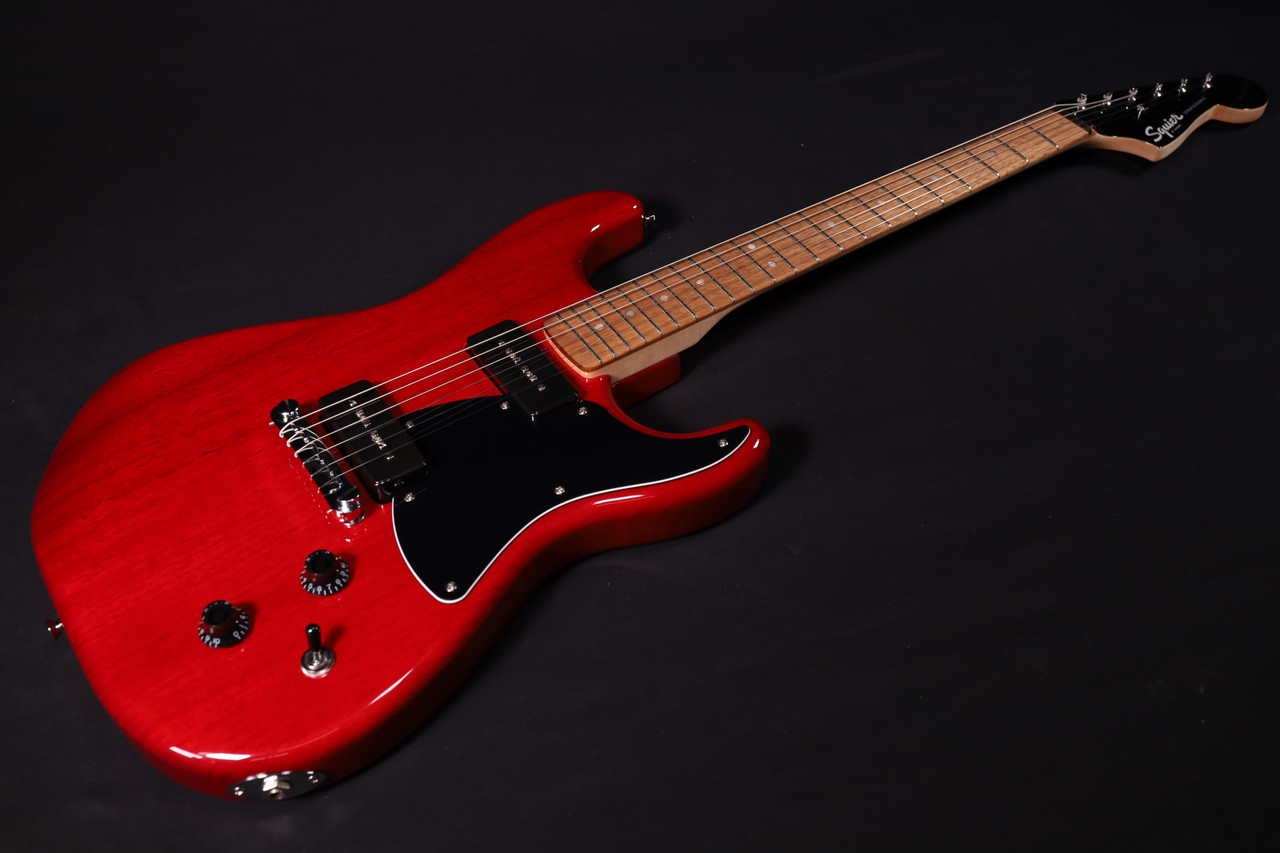 Squier Paranormal Strat-O-Sonic Crimson Red Transparent 151 USED