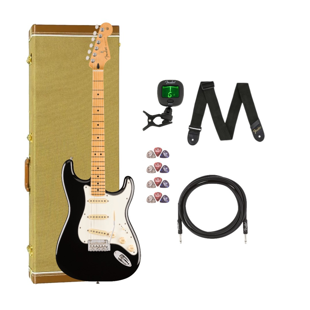 Fender Japan Stratocaster ブラック 簡易ケース付き Fender Made in Japan Junior Collection Stratocaster Maple Black