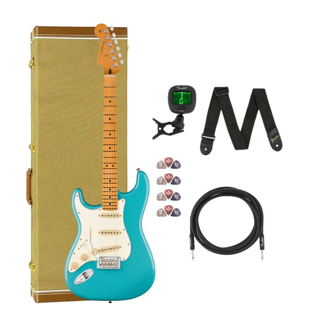 Fender Player II Stratocaster Left-Hand Maple Fingerboard Aquatone