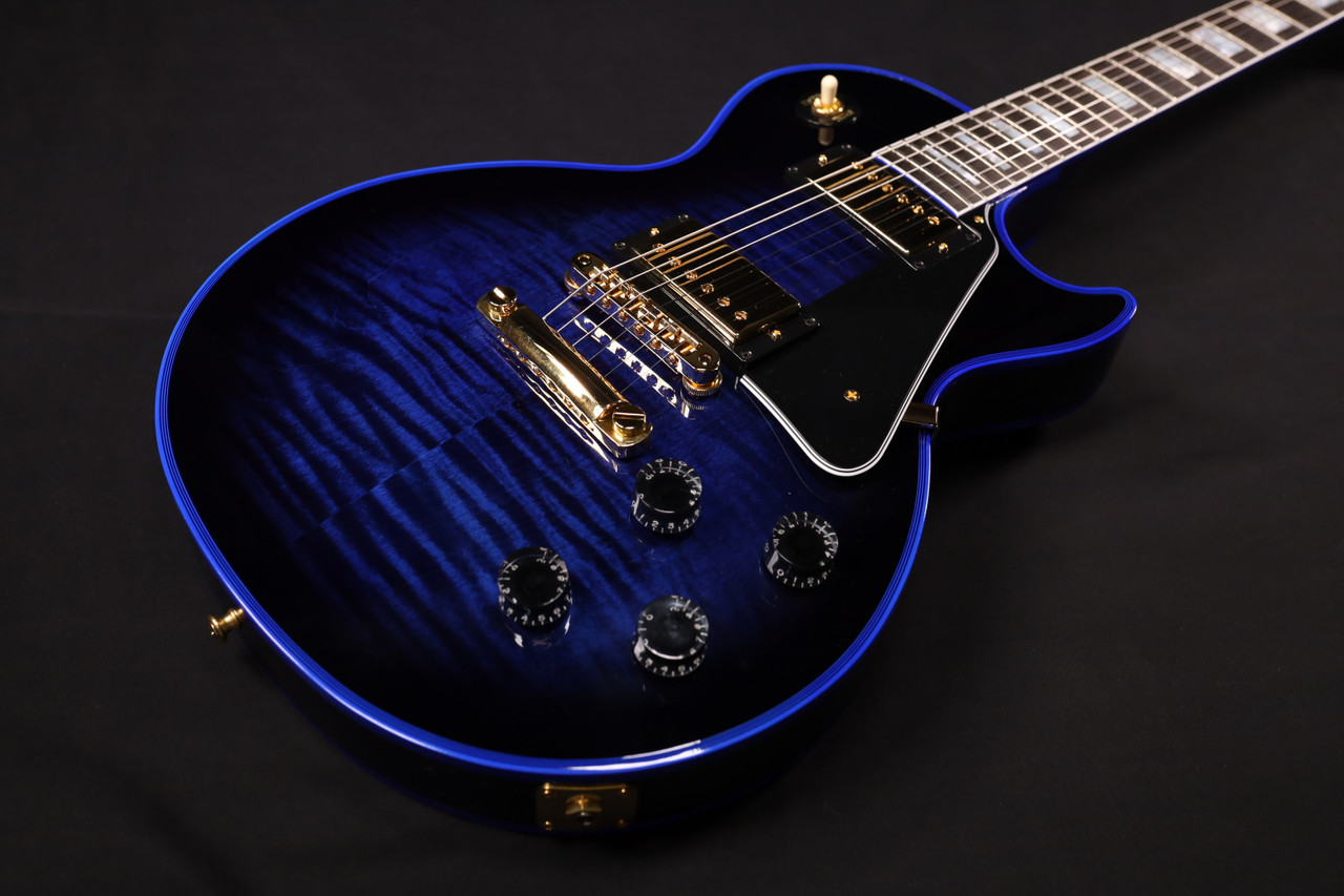 ギター Gibson Les Paul Customshop Blue Widow Gibson Custom Shop Made 2 Measure Les Paul Custom Figured