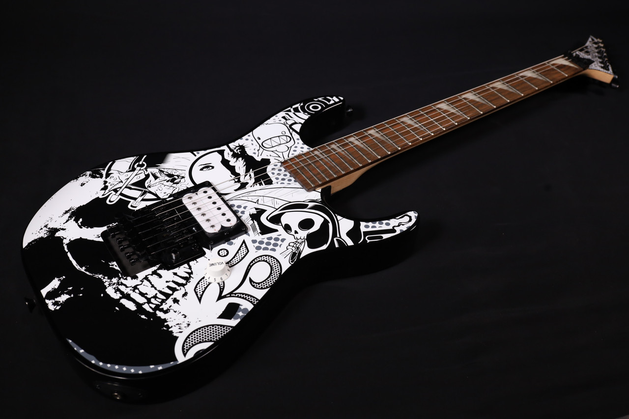 792 Jackson X Series Dinky DK1 H Electric Guitar, Skull Kaos 792