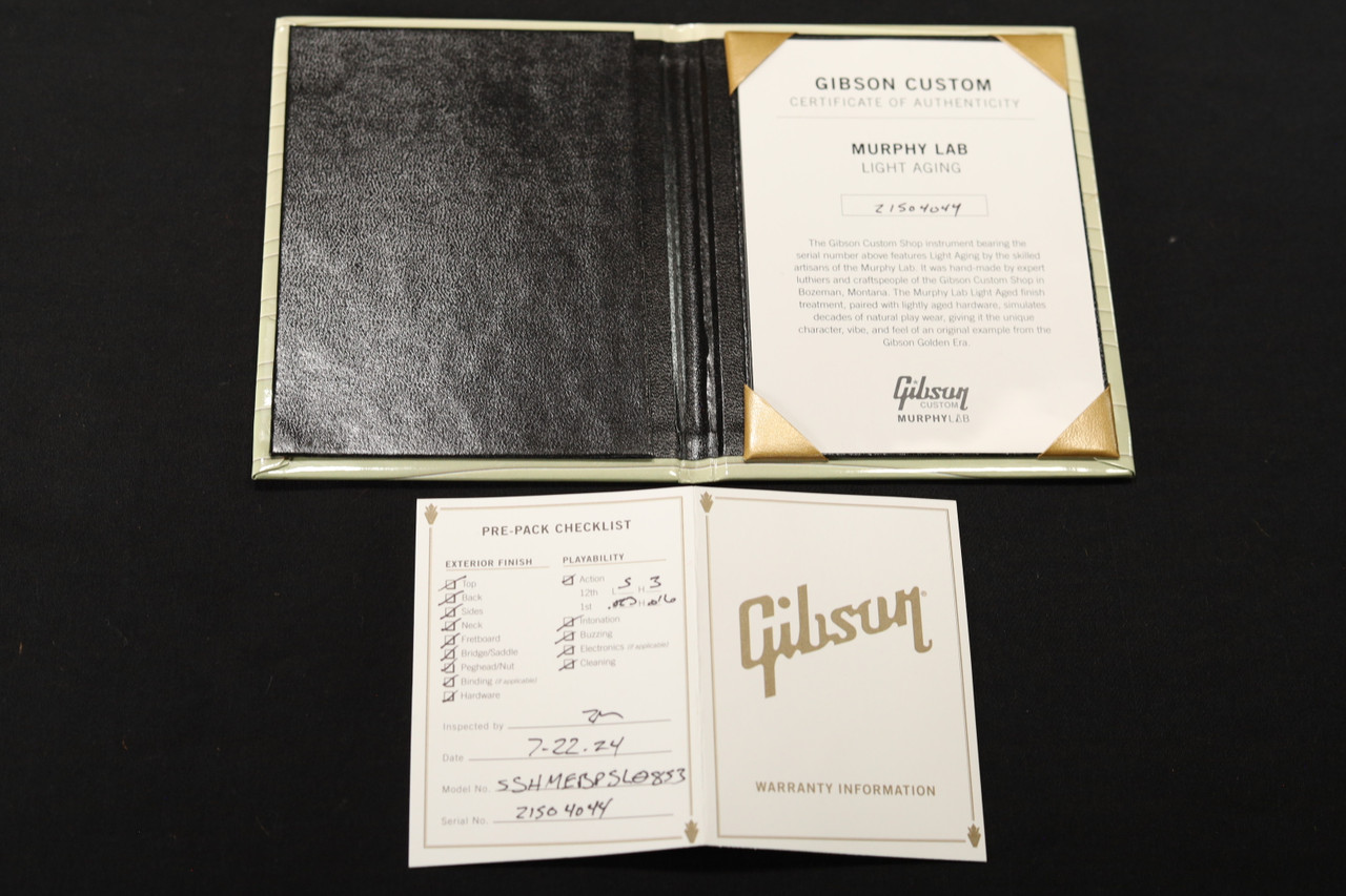 Gibson Custom Shop 1960 Hummingbird Ebony Murphy Light Aged ONE