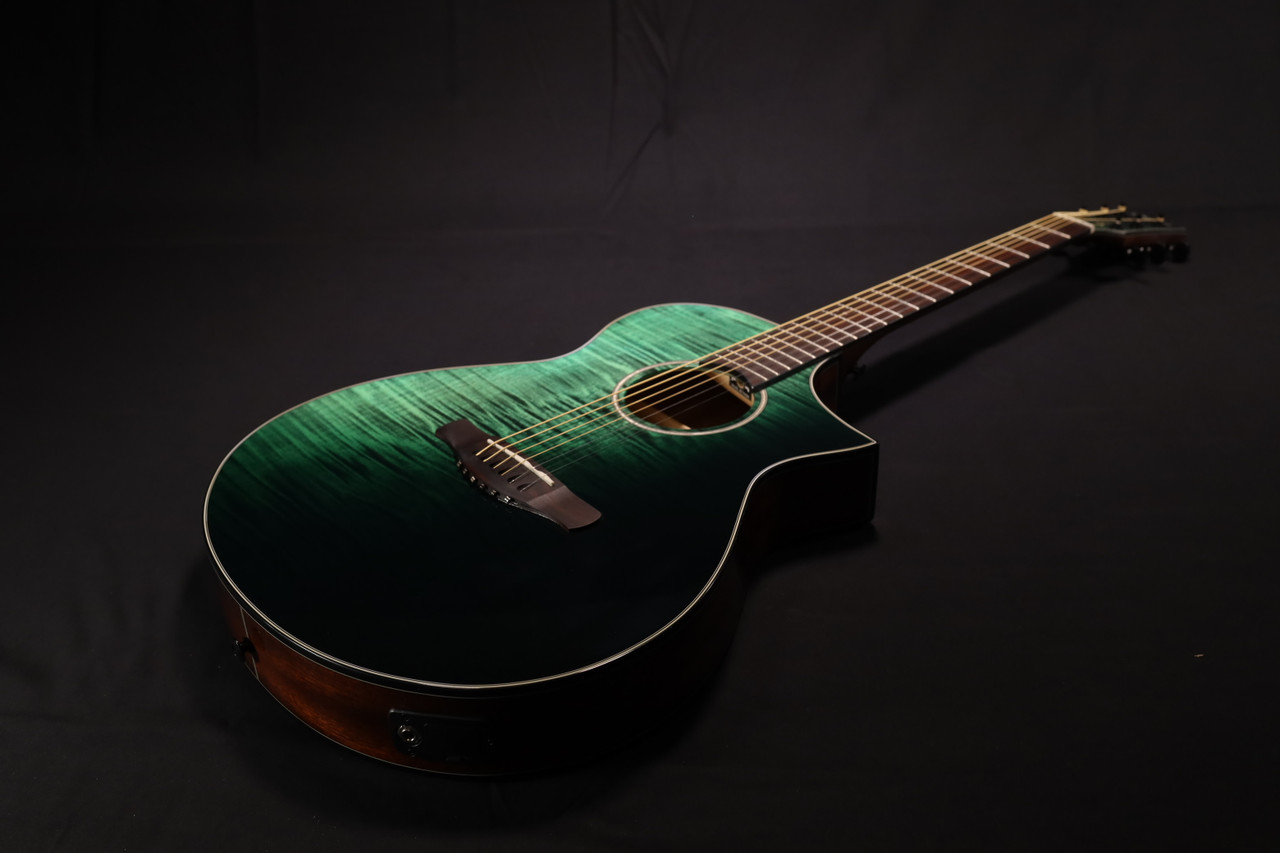 Ibanez AEWC32FMGSF Dark Green Sunset Fade High Gloss 947 - Liberty