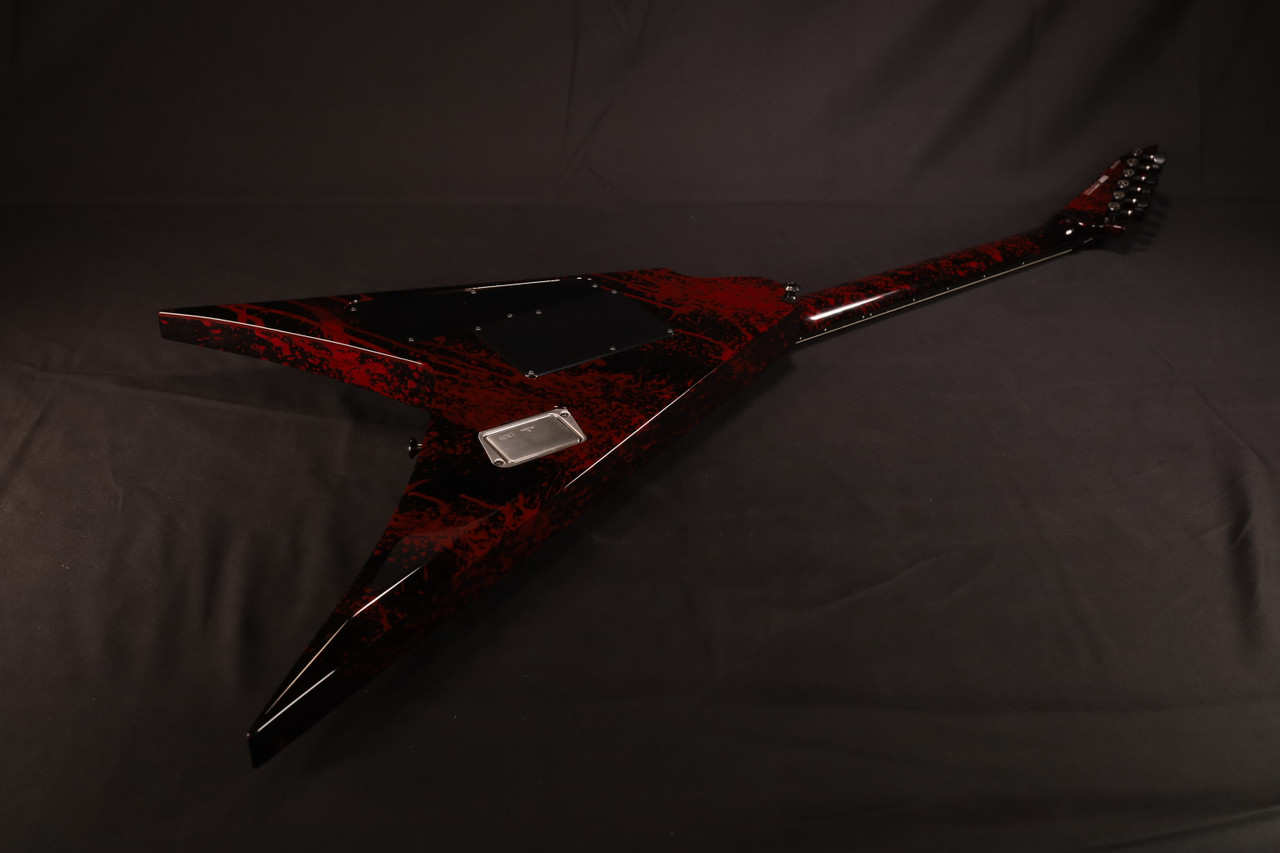 ESP USA Custom Shop V2 Neck Through Body Floyd Rose Black Blood