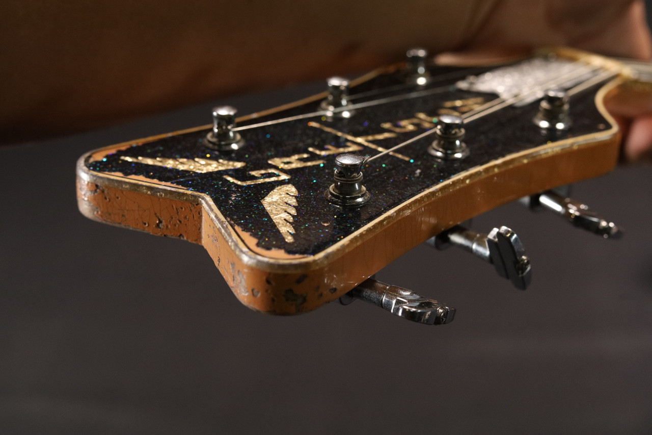 Gretsch Masterbuilt G6134-62 Black Holoflake over Pink Paisley