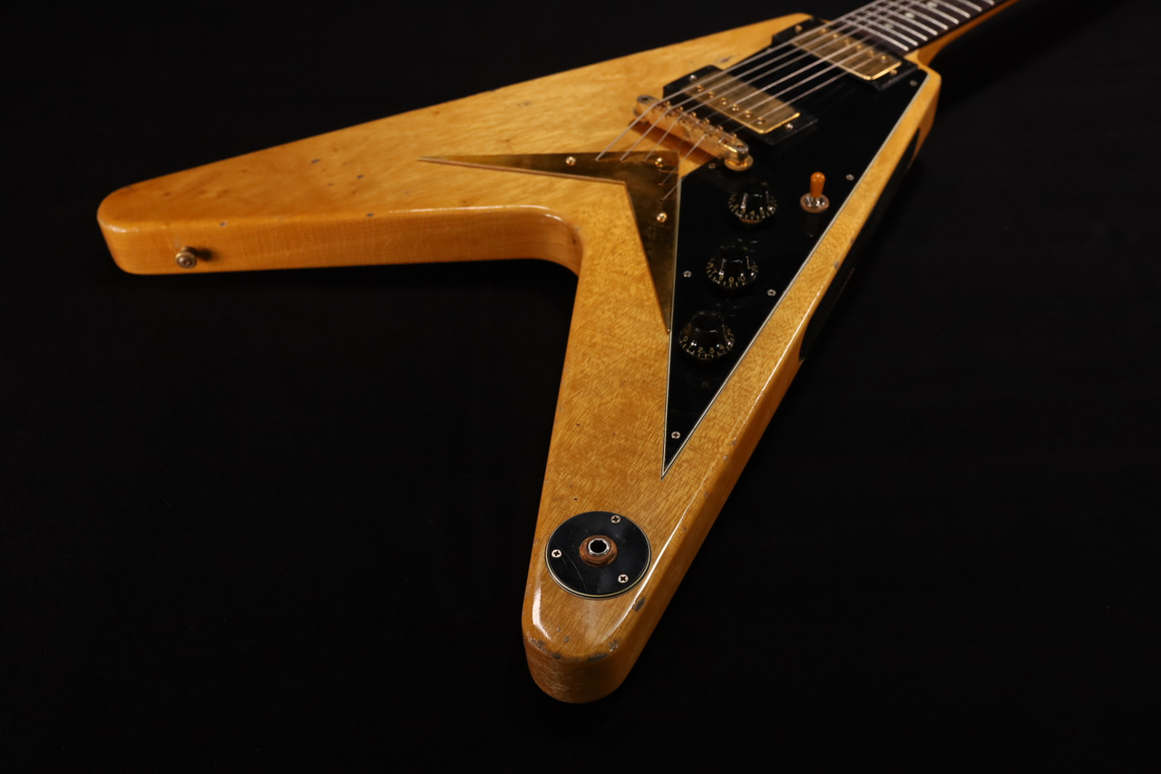 Gibson Custom Shop CUSTOM ORDER 58 Korina Flying V Black Pcikguard