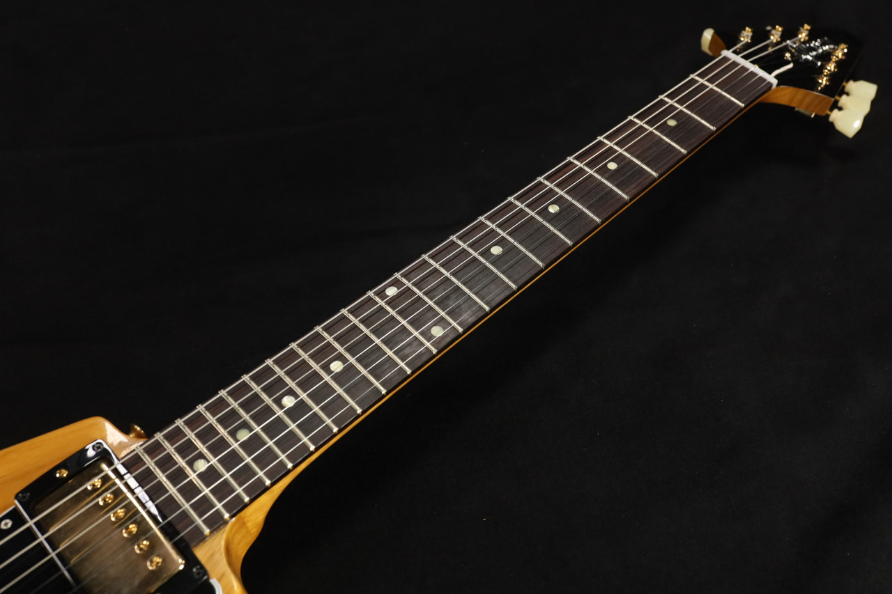 Gibson Custom Shop 1958 Korina Flying V Black Pickguard Natural