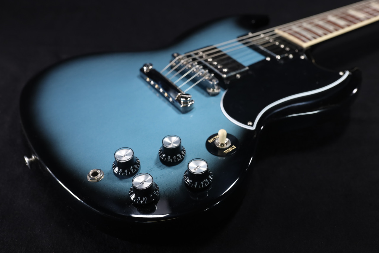 Gibson SG Standard '61 Stop Bar Pelham Blue Burst Pelham Blue