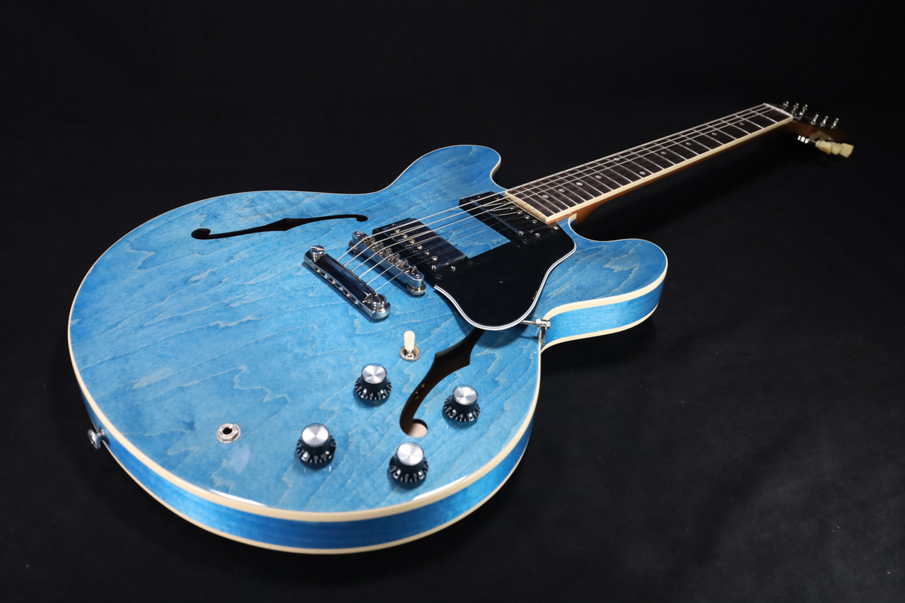 Gibson ES-335 Figured Ocean Blue USA with Case 038 - Liberty Music