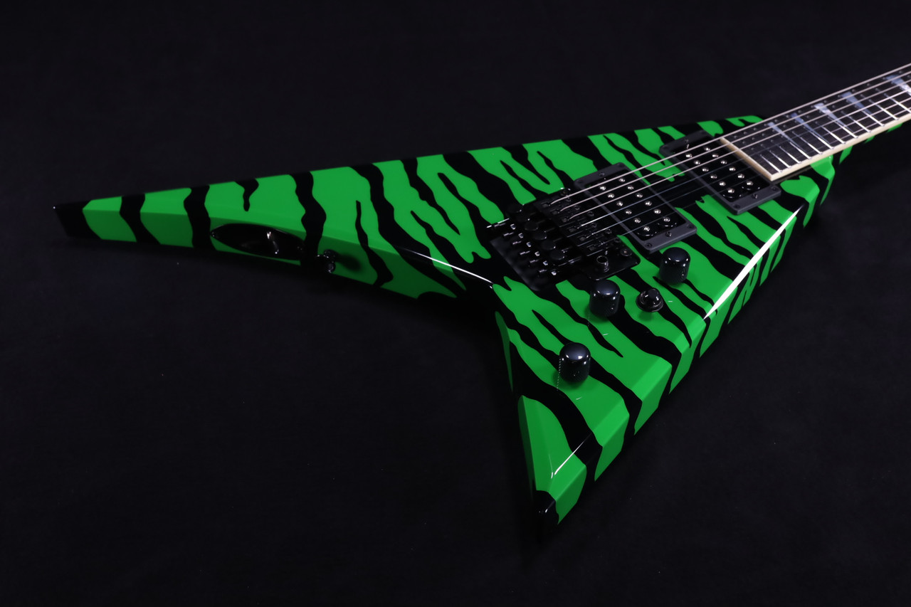 Jackson Custom Shop Rhoads RR24 2H Floyd Rose Slime Green Bengal