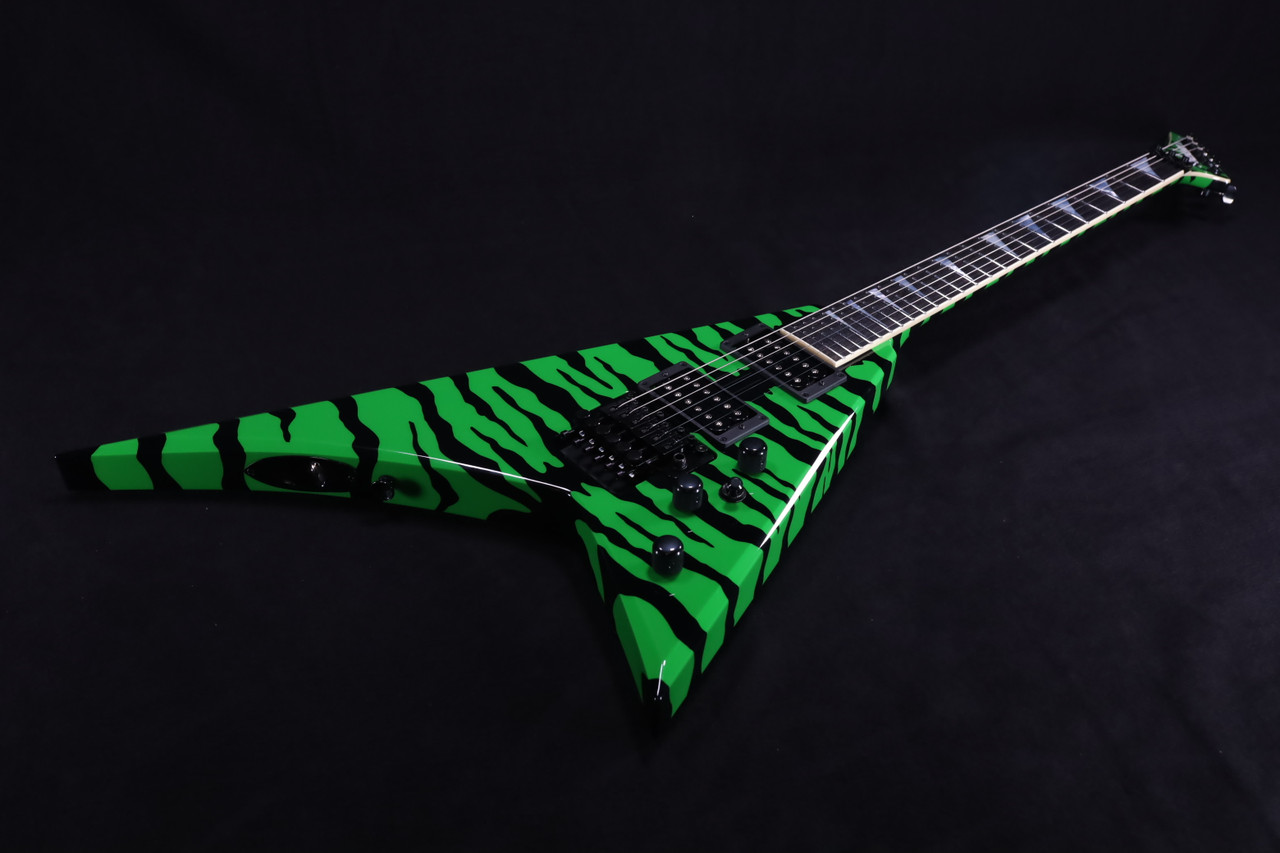 Jackson Custom Shop Rhoads RR24 2H Floyd Rose Slime Green Bengal