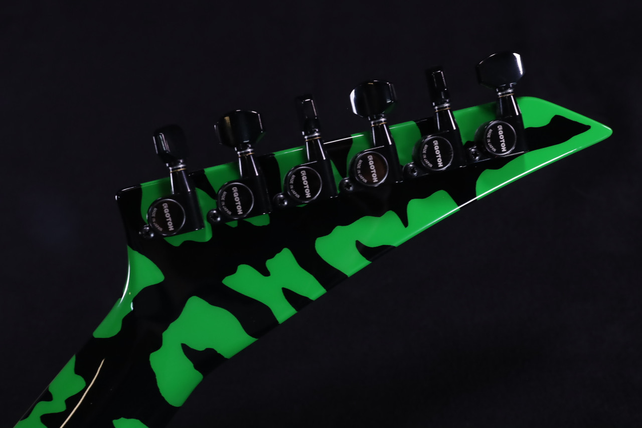 Jackson Custom Shop Rhoads RR24 2H Floyd Rose Slime Green Bengal