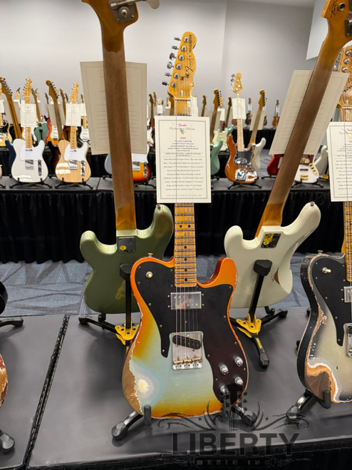 Fender Custom Shop Limited Edition Tele Custom - Super Heavy Relic - Aged Firemist Silver With Aged Candy Tangerine Burst - 2025 Custom Collection PRE ORDER