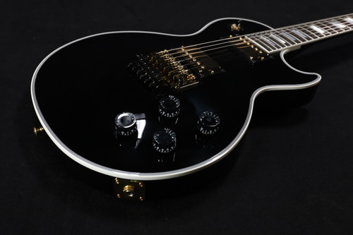 Gibson Custom Shop Les Paul Axcess Custom w/ Ebony Fingerboard Floyd Rose Gloss Ebony - LPXC7EBGF1E 308