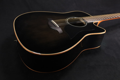 Yamaha A1M Acoustic-Electric Guitar - Black Finish with Hardshell Case USED 053