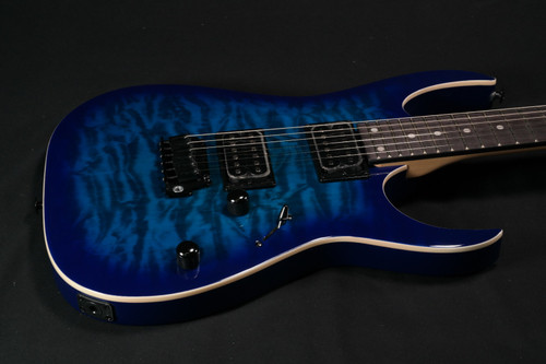 Ibanez GRGA120QATBB Gio RGA Series 6-String RH Electric Guitar-Transparent Blue Burst grga-120-qa-tbb 378