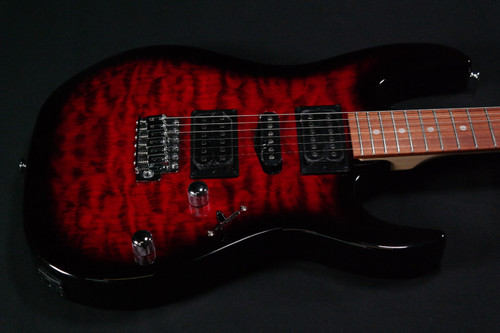 Ibanez GRX70QA GIO 6-String Right-Hand Electric Guitar in Transparent Red Burst - 667