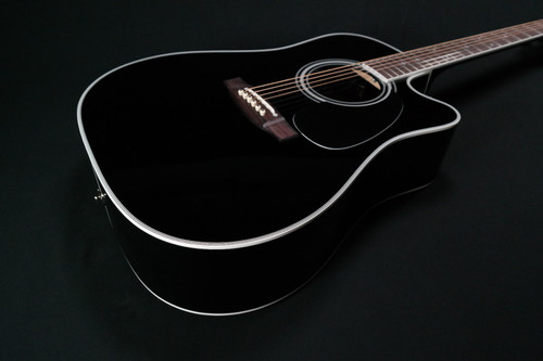 Takamine Legacy Series EF341SC Acoustic-Electric Guitar, Rosewood Fingerboard, Black 556