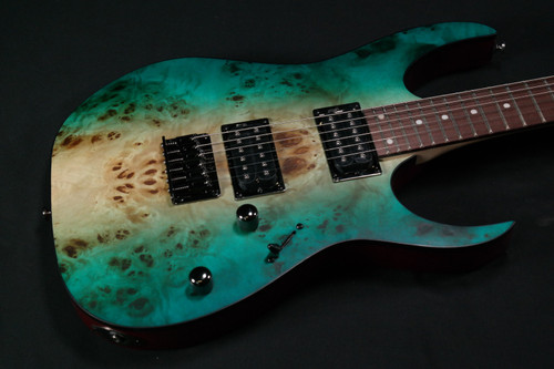 Ibanez RG421PBCHF 6 String RH Electric Guitar Standard Caribbean Shoreline Flat Finish - 075