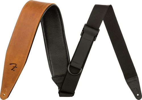 Fender Right Height Leather Strap - Cognac - 2.5''