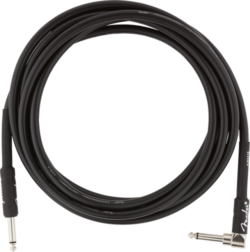 Fender Professional Series Instrument Cable - Straight-Angle - 10' - Black