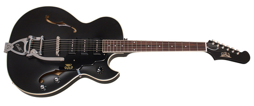 Guild Starfire I Jet 90 *NEW -  Newark Florentine-Cut Semi-Hollow w/tremolo - Satin Black