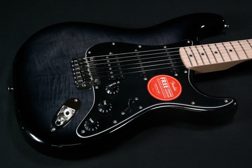 Squier Affinity Series Stratocaster FMT HSS - Maple Fingerboard - Black Pickguard - Black Burst 176