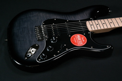 Squier Affinity Series Stratocaster FMT HSS - Maple Fingerboard - Black Pickguard - Black Burst 525