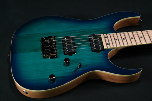 Ibanez RG652AHMFXNGB RG Prestige 6str Electric Guitar w/Case - Nebula Green Burst 725