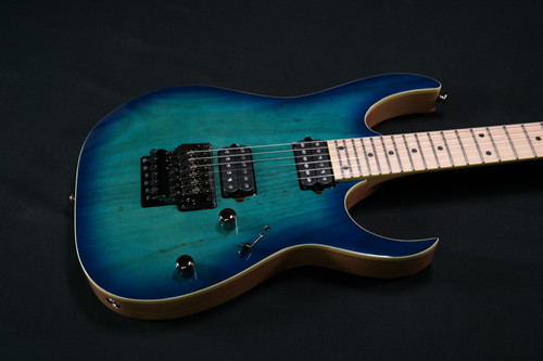 Ibanez RG652AHMNGB RG Prestige 6str Electric Guitar w/Case - Nebula Green Burst 236