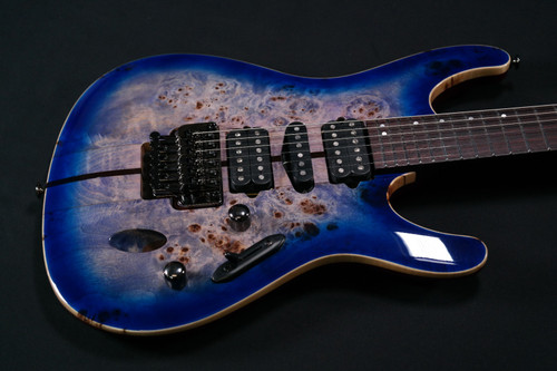 Ibanez S1070PBZCLB S Premium 6str Electric Guitar w/Bag - Cerulean Blue Burst 083