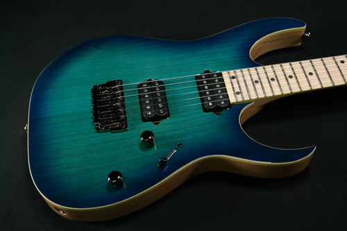 Ibanez RG652AHMFXNGB RG Prestige 6str Electric Guitar w/Case - Nebula Green Burst 021