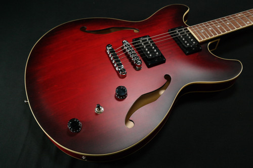 Ibanez AS53SRF AS Artcore Semi-hollow Electric Guitar - Sunburst Red Flat 032