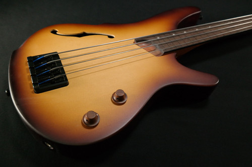 Ibanez SRH500FNNF SR Bass Workshop 4str Electric Bass - Hollow Body Fretless - Natural Browned Burst Flat 689