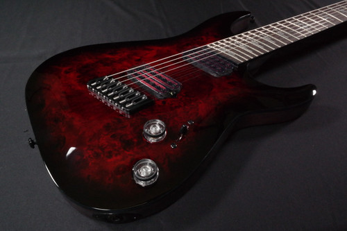 Schecter 2462 Omen Elite-7 Multiscale Black Cherry Burst