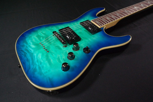 Schecter Guitar Research 2015 Omen Extreme-6 Electric Guitar Ocean Blue Burst - 548