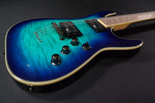 Schecter Guitar Research 2015 Omen Extreme-6 Electric Guitar Ocean Blue Burst - 435