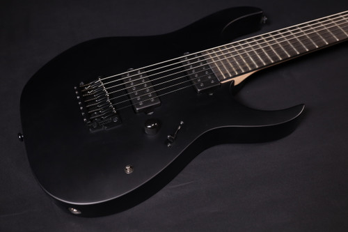 Ibanez RGIXL7BKF RG Iron Label 7str Electric Guitar - Black Flat