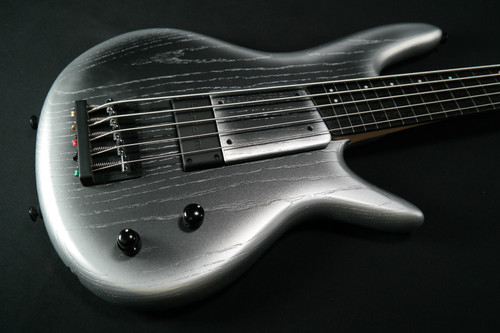 Ibanez Gary Willis Signature 5str Electric Bass w/Bag - Silver Wave Burst Flat - 804