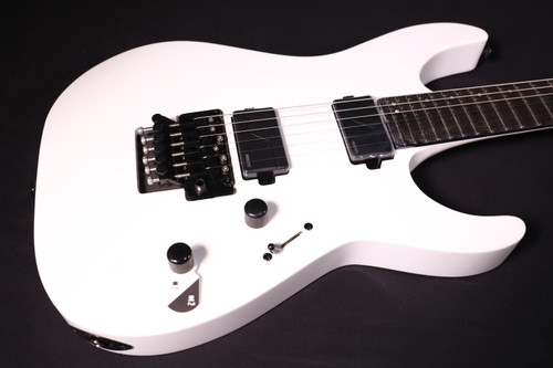 ESP LTD M-1000 Guitar, Macassar Ebony Fretboard, Fishman Fluence Pickups, Snow White 042