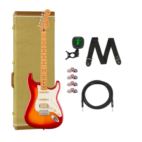 Fender Player II Stratocaster HSS Maple Fingerboard Black Bundle