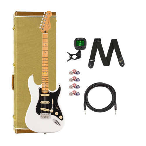 Fender Player II Stratocaster Maple Fingerboard Black Bundle with