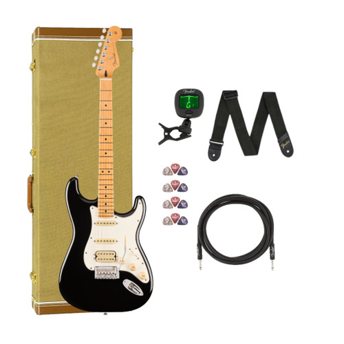 Fender Player Stratocaster HSS PT MN ケース Fender Player II Stratocaster Maple Fingerboard Black Bundle with