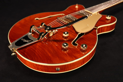 Gretsch LTD Broadkaster Semi-hollowbody Electric Guitar - Roundup Orange Stain 235