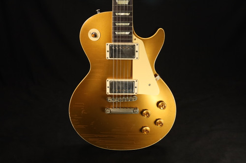 Gibson Custom Shop 1957 Les Paul Goldtop Darkback Reissue Light Aged Double Gold - LPR57LADBDGNH1 454